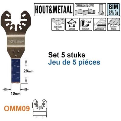 CMT, Sägeblatt, OMM09-x5 Multitool Sägeblatt für Holz und Metall, 10mm 5 Stück CMT, Sägeblatt, OMM09-x5 Multitool Sägeblatt für Holz und Metall, 10mm 5 Stück