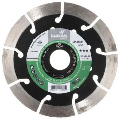 Lukas, Sägeblatt, LUKAS-ERZETT A344031151213083 DiamantLD Multi S13 115 Diamanttrennscheibe 1 S Lukas, Sägeblatt, LUKAS-ERZETT A344031151213083 DiamantLD Multi S13 115 Diamanttrennscheibe 1 S