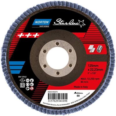 Symantec Norton Clipper, Schleifmittel, Flap diskas FLD FDTF 125x22 R82B NOR P80 STARL EU (80) Symantec Norton Clipper, Schleifmittel, Flap diskas FLD FDTF 125x22 R82B NOR P80 STARL EU (80)