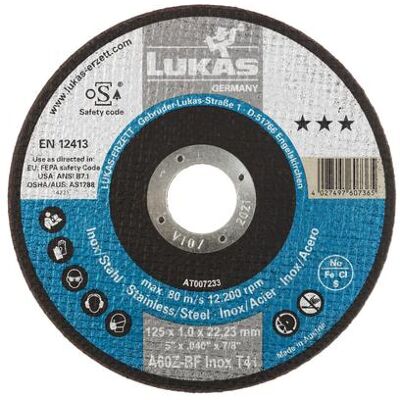 Lukas, Sägeblatt, LUKAS-ERZETT T41 150x1,2x22,23 A60Z-BF AT007239V9802 Trennscheiben-Set 150 mm 50 Lukas, Sägeblatt, LUKAS-ERZETT T41 150x1,2x22,23 A60Z-BF AT007239V9802 Trennscheiben-Set 150 mm 50