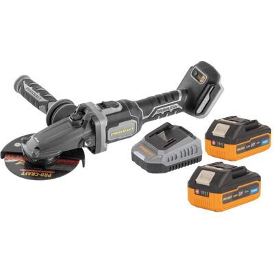 Procraft, Winkelschleifer, Industrial AG125Cbb Akku Flachkopf Winkelschleifer 20 V 125 mm Brushless + 2x Akku 4,0 Ah (125 mm) Procraft, Winkelschleifer, Industrial AG125Cbb Akku Flachkopf Winkelschleifer 20 V 125 mm Brushless + 2x Akku 4,0 Ah (125 mm)