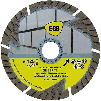 EGB, Sägeblatt, Silber TS DiamantTrennscheibe 125mm EGB, Sägeblatt, Silber TS DiamantTrennscheibe 125mm