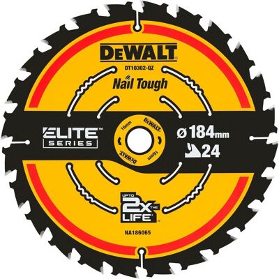 DeWalt, Zubehör Schlagwerkzeug, Kreissägeblatt (für Handkreissägen ohne Spaltkeil, Sägeblattø 184/16, 24WZ, für universellen DeWalt, Zubehör Schlagwerkzeug, Kreissägeblatt (für Handkreissägen ohne Spaltkeil, Sägeblattø 184/16, 24WZ, für universellen