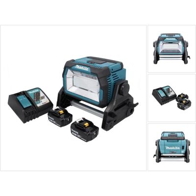 Makita, Arbeitsleuchte, DML 809 RF Akku LED Baustrahler 18 V 10000 lm + 2x Akku 3,0 Ah + Ladegerät (10000 lm) Makita, Arbeitsleuchte, DML 809 RF Akku LED Baustrahler 18 V 10000 lm + 2x Akku 3,0 Ah + Ladegerät (10000 lm)