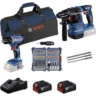 Bosch Professional, Bohrmaschine + Akkuschrauber, 18V Profi-Set (Bohrhammer, Bohrschrauber) Bosch Professional, Bohrmaschine + Akkuschrauber, 18V Profi-Set (Bohrhammer, Bohrschrauber)