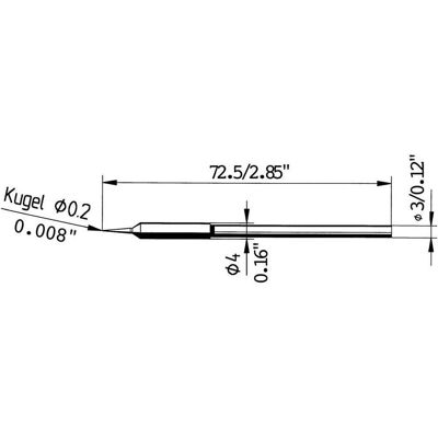 Ersa Long life soldering tip 0.2mm (Lötspitze), Lötgerät Zubehör Ersa Long life soldering tip 0.2mm (Lötspitze), Lötgerät Zubehör