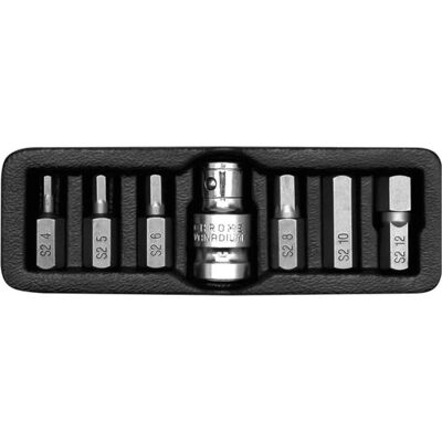 Yato, Schraubenzieher, KOŃCÓWKI 7elem. 4-12mm + ADAPTER 0412 (Hex) Yato, Schraubenzieher, KOŃCÓWKI 7elem. 4-12mm + ADAPTER 0412 (Hex)
