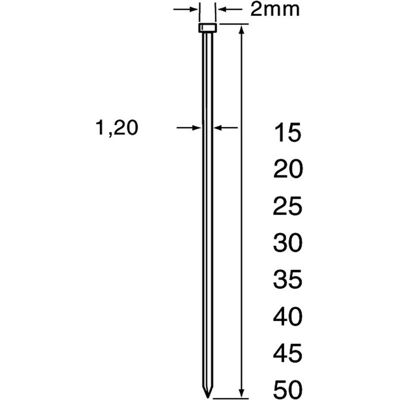Dutack, Tackerklammern + Tackernägel, Mini Brad Skn12 40 mm - 5000 Stuks Dutack, Tackerklammern + Tackernägel, Mini Brad Skn12 40 mm - 5000 Stuks