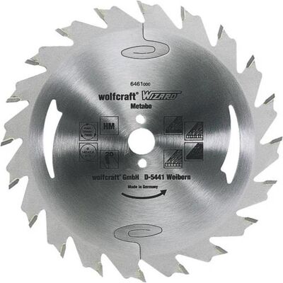 wolfcraft, Sägeblatt, 1 Kreissägeblatt HM, 20 Zähne ø130mm wolfcraft, Sägeblatt, 1 Kreissägeblatt HM, 20 Zähne ø130mm