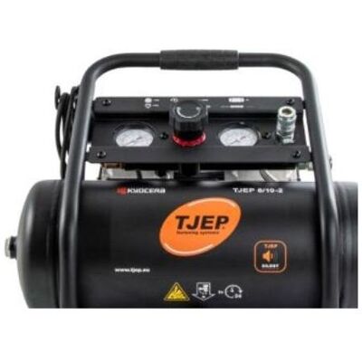 Kyocera Zubehör Druckluftwerkzeug, Tjep Silent kompressor 8/10-2 - 2 cylinder, 8L tank, 131 liter/min v 0 bar, max 9 bar Kyocera Zubehör Druckluftwerkzeug, Tjep Silent kompressor 8/10-2 - 2 cylinder, 8L tank, 131 liter/min v 0 bar, max 9 bar
