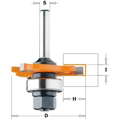CMT, Sägeblatt, 922.325.11A 2,5 mm Scheibenfräser mit Lager + Spindelschaft 8 mm CMT, Sägeblatt, 922.325.11A 2,5 mm Scheibenfräser mit Lager + Spindelschaft 8 mm