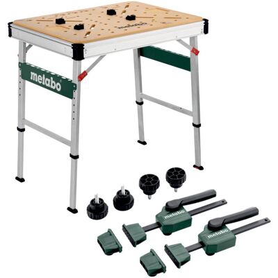 Metabo, Werkbank + Arbeitsbock, Multifunktionstisch MWB 100 mit Waagrechtspanner-Set (96 cm, 71 cm) Metabo, Werkbank + Arbeitsbock, Multifunktionstisch MWB 100 mit Waagrechtspanner-Set (96 cm, 71 cm)