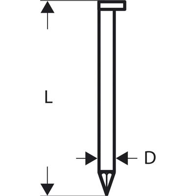 Bosch Professional Zubehör, Tackerklammern + Tackernägel, D-Kopf Streifennagel SN34DK 80, 3,1 mm, 80 mm, blank, glatt Bosch Professional Zubehör, Tackerklammern + Tackernägel, D-Kopf Streifennagel SN34DK 80, 3,1 mm, 80 mm, blank, glatt