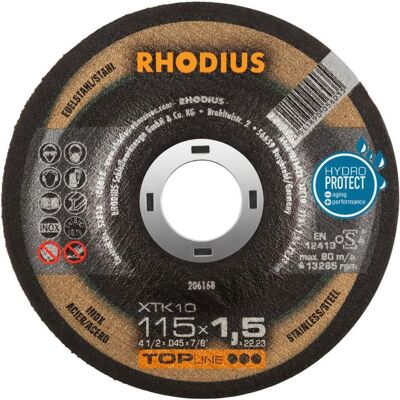 Rhodius XTK10 115mm Gewinkelte Rodium Schneidscheibe Rhodius XTK10 115mm Gewinkelte Rodium Schneidscheibe