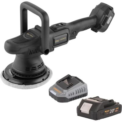 Procraft, Schleifmaschine + Poliermaschine, PM22bb Akku Poliermaschine 20 Volt 150 mm + 1x Akku 2,0 Ah + Ladegerät (Exzenterpolierer) Procraft, Schleifmaschine + Poliermaschine, PM22bb Akku Poliermaschine 20 Volt 150 mm + 1x Akku 2,0 Ah + Ladegerät (Exzenterpolierer)