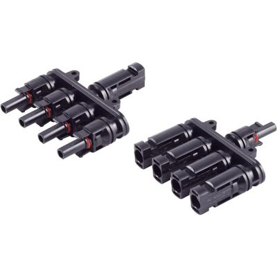 Shiverpeaks, Zubehör Stromerzeuger, -PV4 T-Adapter Set, 4/1, IP68, 1.5kV, schwarz (Solarstecker) Shiverpeaks, Zubehör Stromerzeuger, -PV4 T-Adapter Set, 4/1, IP68, 1.5kV, schwarz (Solarstecker)