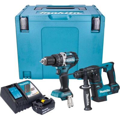 Makita, Bohrmaschine + Akkuschrauber, DLX 2278 RF1J Akku Kombo Kit + DHP 484 Schlagbohrschrauber 54 Nm + DHR 171 Bohrhammer 1,2 J (Bohrhammer, Schlagbohrschrauber) Makita, Bohrmaschine + Akkuschrauber, DLX 2278 RF1J Akku Kombo Kit + DHP 484 Schlagbohrschrauber 54 Nm + DHR 171 Bohrhammer 1,2 J (Bohrhammer, Schlagbohrschrauber)