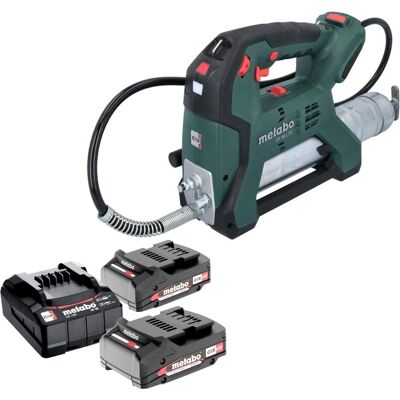Metabo, Kartuschenpistole + Fettpresse, FP 18 LTX Akku Fettpresse 18 V 690 bar + 2x Akku 2,0 Ah + Ladegerät (Fettpresse) Metabo, Kartuschenpistole + Fettpresse, FP 18 LTX Akku Fettpresse 18 V 690 bar + 2x Akku 2,0 Ah + Ladegerät (Fettpresse)