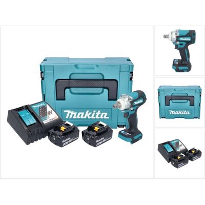 Makita, Bohrmaschine + Akkuschrauber, DTW 301 RGJ Akku Schlagschrauber 18 V 330 Nm 1/2" Brushless + 2x Akku 6,0 Ah + Ladegerät + (Schlagschrauber) Makita, Bohrmaschine + Akkuschrauber, DTW 301 RGJ Akku Schlagschrauber 18 V 330 Nm 1/2" Brushless + 2x Akku 6,0 Ah + Ladegerät + (Schlagschrauber)
