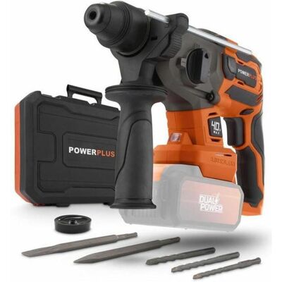 Powerplus, Bohrmaschine + Akkuschrauber, Dual Power Bohrhammer bürstenlos 40V - exkl. Akku und Ladegerät - 5 Acc. (Bohrhammer, Schlagbohrmaschine) Powerplus, Bohrmaschine + Akkuschrauber, Dual Power Bohrhammer bürstenlos 40V - exkl. Akku und Ladegerät - 5 Acc. (Bohrhammer, Schlagbohrmaschine)