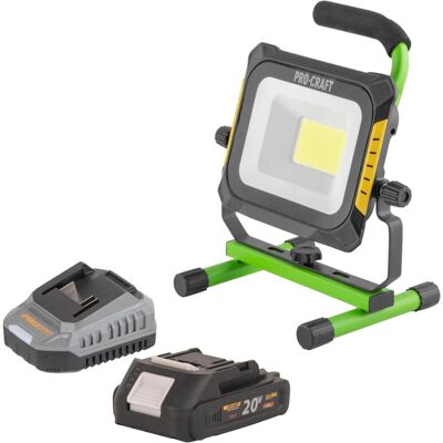 Procraft, Arbeitsleuchte, LP20 Akku LED Strahler 20 V IP 20 + 1x Akku 2,0 Ah + Ladegerät Procraft, Arbeitsleuchte, LP20 Akku LED Strahler 20 V IP 20 + 1x Akku 2,0 Ah + Ladegerät