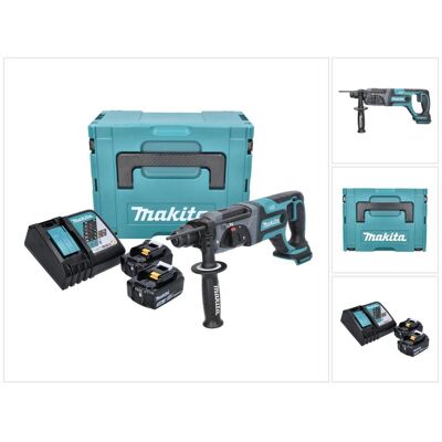 Makita, Bohrmaschine + Akkuschrauber, DHR 241 RFJ Akku Bohrhammer 18 V 2,0 J SDS plus + 2x Akku 3,0 Ah + Ladegerät + Makpac (Bohrhammer) Makita, Bohrmaschine + Akkuschrauber, DHR 241 RFJ Akku Bohrhammer 18 V 2,0 J SDS plus + 2x Akku 3,0 Ah + Ladegerät + Makpac (Bohrhammer)