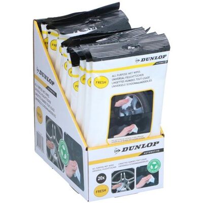 Dunlop Fahrzeugreinigung Zubehör, Multi Cleaner wet wipes 20pcs. Dunlop Fahrzeugreinigung Zubehör, Multi Cleaner wet wipes 20pcs.