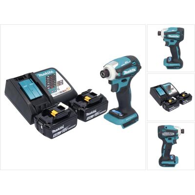 Makita, Bohrmaschine + Akkuschrauber, DTD 172 RT Akku Schlagschrauber 18 V 180 Nm 1/4" Brushless + 2x Akku 5,0 Ah + Ladegerät (Schlagschrauber) Makita, Bohrmaschine + Akkuschrauber, DTD 172 RT Akku Schlagschrauber 18 V 180 Nm 1/4" Brushless + 2x Akku 5,0 Ah + Ladegerät (Schlagschrauber)