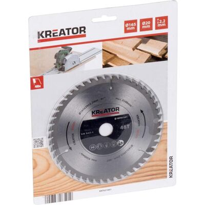 Kreator, Sägeblatt, Gehrungssägeblatt Holz 165mm 48Z Kreator, Sägeblatt, Gehrungssägeblatt Holz 165mm 48Z