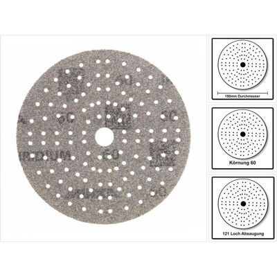Mirka, Schleifmittel, IRIDIUM Schleifscheiben Grip 150mm K60, 50Stk. ( 246CH05060 ) (60) Mirka, Schleifmittel, IRIDIUM Schleifscheiben Grip 150mm K60, 50Stk. ( 246CH05060 ) (60)