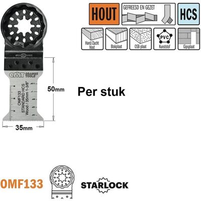 CMT - OMF133-X1 - HCS 35x50mm - Holz/Plastik - Sägeblatt CMT - OMF133-X1 - HCS 35x50mm - Holz/Plastik - Sägeblatt