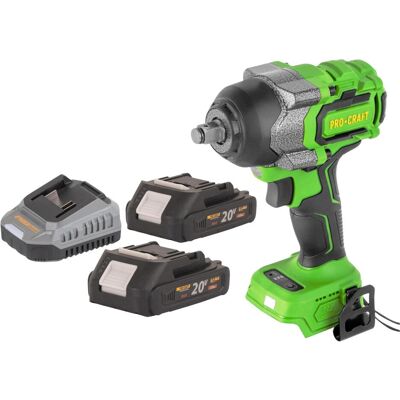 Procraft, Bohrmaschine + Akkuschrauber, PWA36bb Akku Schlagschrauber 20 V 850 Nm 1/2" Brushless + 2x Akku 2,0 Ah + Ladegerät (Schlagschrauber) Procraft, Bohrmaschine + Akkuschrauber, PWA36bb Akku Schlagschrauber 20 V 850 Nm 1/2" Brushless + 2x Akku 2,0 Ah + Ladegerät (Schlagschrauber)