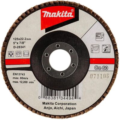 Makita, Schleifmittel, Fächerschleifsch. 125mm 60 (Körnung 60) Makita, Schleifmittel, Fächerschleifsch. 125mm 60 (Körnung 60)