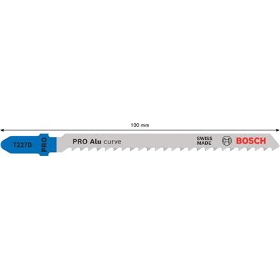 Bosch Professional Zubehör, Sägeblatt, PRO Alu curve T227D Stichsägeblatt, 100 mm, 100-tlg. Bosch Professional Zubehör, Sägeblatt, PRO Alu curve T227D Stichsägeblatt, 100 mm, 100-tlg.