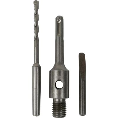 Stier, Lochsäge, Aufnahmeschaft SDS - Plus M16 inklusive Zentrierbohrer und Austreibkeil (3er Set) Stier, Lochsäge, Aufnahmeschaft SDS - Plus M16 inklusive Zentrierbohrer und Austreibkeil (3er Set)