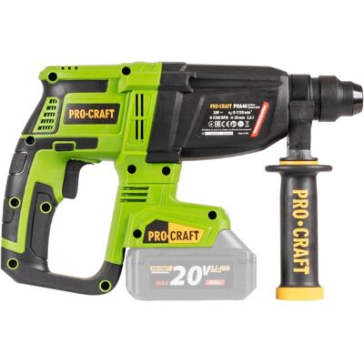 Procraft, Bohrmaschine + Akkuschrauber, PHA40bb Akku Bohrhammer 20 V 2,6 J SDS plus Brushless Solo - ohne Akku, ohne Ladegerät Procraft, Bohrmaschine + Akkuschrauber, PHA40bb Akku Bohrhammer 20 V 2,6 J SDS plus Brushless Solo - ohne Akku, ohne Ladegerät
