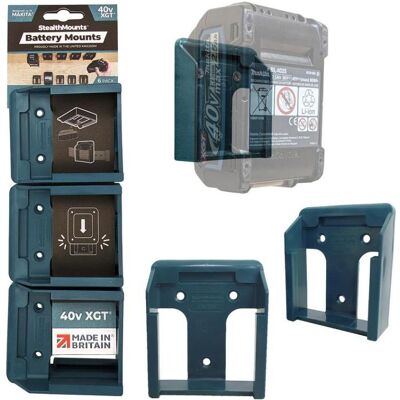StealthMounts, Zubehör Werkzeugaufbewahrung, BM-MK40-BLU-6 Blaue Akkuhalter für Makita 40v XGT (6er Set) StealthMounts, Zubehör Werkzeugaufbewahrung, BM-MK40-BLU-6 Blaue Akkuhalter für Makita 40v XGT (6er Set)