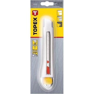 Topex, Cutter, Messer mit Abbrechklinge 18 mm, Metall-Gehäuse Topex, Cutter, Messer mit Abbrechklinge 18 mm, Metall-Gehäuse
