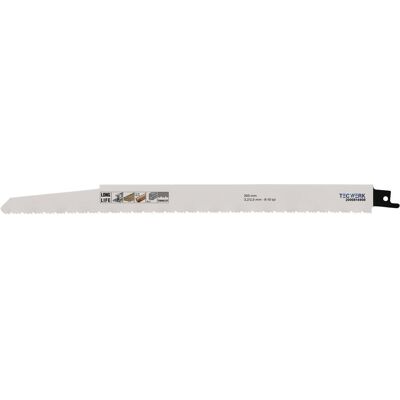 Tecwerk, Sägeblatt, Säbelsägeblatt Länge 300 mm Breite 22 mm Zahnteilung TPI 8/10 3,2/2,5 mm gefräst, geschränkt Tecwerk, Sägeblatt, Säbelsägeblatt Länge 300 mm Breite 22 mm Zahnteilung TPI 8/10 3,2/2,5 mm gefräst, geschränkt