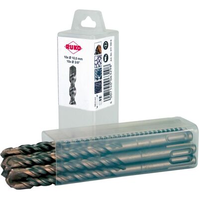 Ruko, Bohrereinsatz, SDSplus Hammerbohrer 4-Schneider (10er Box),Ø 10,0 VPE: 10 (10 Millimeter) Ruko, Bohrereinsatz, SDSplus Hammerbohrer 4-Schneider (10er Box),Ø 10,0 VPE: 10 (10 Millimeter)
