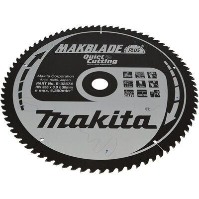 Makita, Sägeblatt, MAKBLADE+ Sägeb. 355x30x80Z Makita, Sägeblatt, MAKBLADE+ Sägeb. 355x30x80Z