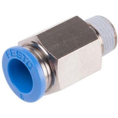 Festo, Zubehör Befestigungstechnik, Male Connector, R1/8 to 8mm Tube Festo, Zubehör Befestigungstechnik, Male Connector, R1/8 to 8mm Tube