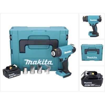Makita, Heissluftföhn, DHG 181 M1J Akku Heissluftgebläse 18 V 150 - 550°C + 1x Akku 4,0 Ah + Makpac - ohne Ladegerät Makita, Heissluftföhn, DHG 181 M1J Akku Heissluftgebläse 18 V 150 - 550°C + 1x Akku 4,0 Ah + Makpac - ohne Ladegerät