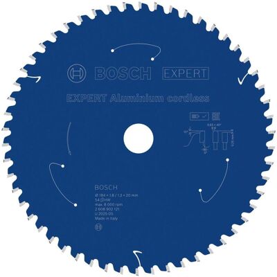 Bosch Professional Zubehör, Sägeblatt, EXPERT Aluminium Kreissägeblatt, 184x20 mm, T54 Bosch Professional Zubehör, Sägeblatt, EXPERT Aluminium Kreissägeblatt, 184x20 mm, T54