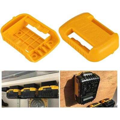 Japcell Akkuhalter / Wandhalterung für Dewalt 20V & 60V Slide-Akkus, Batterie Zubehör, Gelb Japcell Akkuhalter / Wandhalterung für Dewalt 20V & 60V Slide-Akkus, Batterie Zubehör, Gelb
