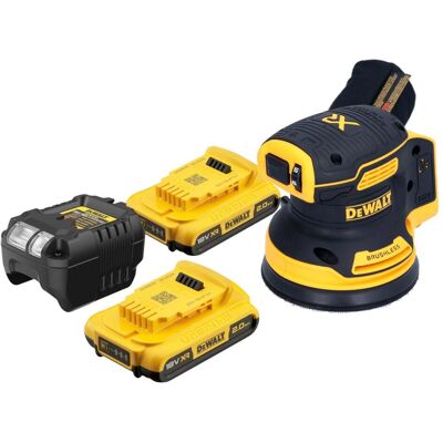 DeWalt, Schleifmaschine + Poliermaschine, DCW 210 D2 Akku Exzenterschleifer 18 V 125 mm Brushless + 2x Akku 2,0 Ah + Ladegerät (Exzenterschleifer) DeWalt, Schleifmaschine + Poliermaschine, DCW 210 D2 Akku Exzenterschleifer 18 V 125 mm Brushless + 2x Akku 2,0 Ah + Ladegerät (Exzenterschleifer)