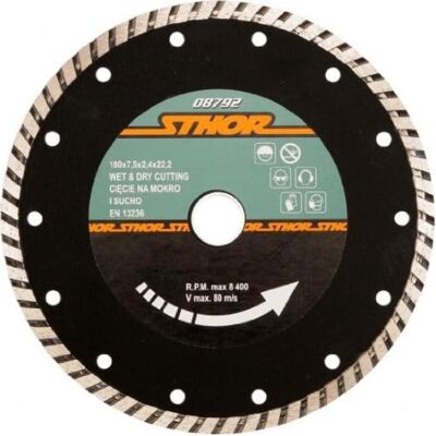 Toya, Sägeblatt, STHOR TARCZA DIAMENTOWA 125 x 22,2mm TURBO, DO BETONU GŁADKIE CIĘCIE 08791 Toya, Sägeblatt, STHOR TARCZA DIAMENTOWA 125 x 22,2mm TURBO, DO BETONU GŁADKIE CIĘCIE 08791