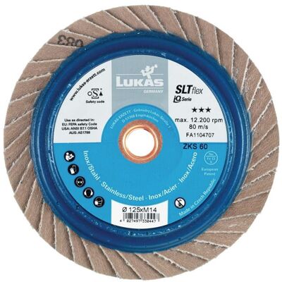 LUKAS SLT Flex D Schleifscheibe - Edelstahl 125mm K40 LUKAS SLT Flex D Schleifscheibe - Edelstahl 125mm K40