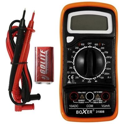 Boxer, Multimeter, digital multimeter 0-600 Volt AC/DC (Hand-Multimeter) Boxer, Multimeter, digital multimeter 0-600 Volt AC/DC (Hand-Multimeter)