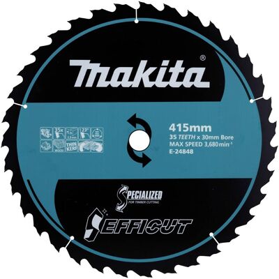 Makita, Sägeblatt, Zubehör E-24848 Kreissägeblatt Holz Efficut 415x30x2,3 35T 23g Makita, Sägeblatt, Zubehör E-24848 Kreissägeblatt Holz Efficut 415x30x2,3 35T 23g